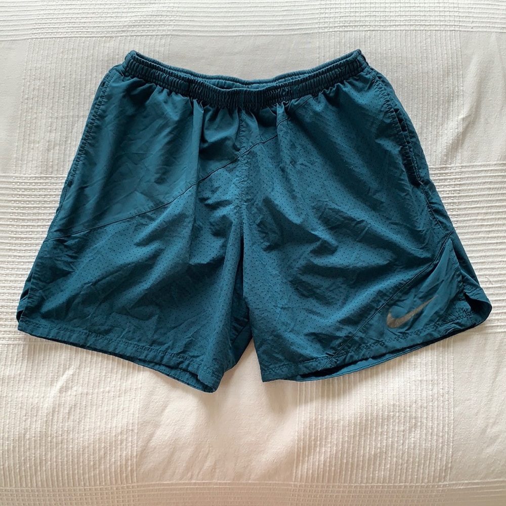Nike Dri-fit teal running shorts